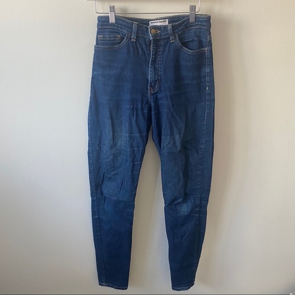 AMERICAN Apparel Medium Wash High Waisted Pencil Jean Sz 29 - Picture 3 of 10